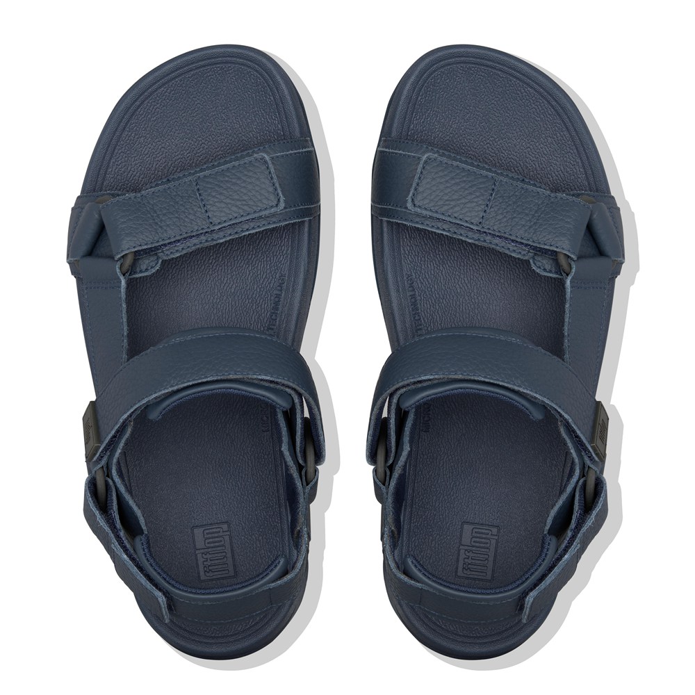 Fitflop Man Sandals Navy - Ryker Leather Mix Back-strap - IT8543269